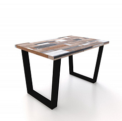 Стол Фостер М 1200*800*750 Ноги трапеция /черный металл (комплект) (Белфаст 3812) Стол Фостер М 1200*800*750 Ноги трапеция /черный металл (комплект) (Белфаст 3812)