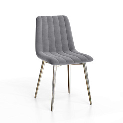 Стул Тибо (каркас хром нубук коллекции Lamb серый) Стул Тибо (каркас хром нубук коллекции Lamb серый)