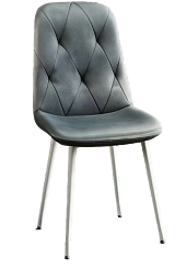 Стул DC-2103 (каркас белый тк.серый/ Velvet HLR-20) Стул DC-2103 (каркас белый тк.серый/ Velvet HLR-20)